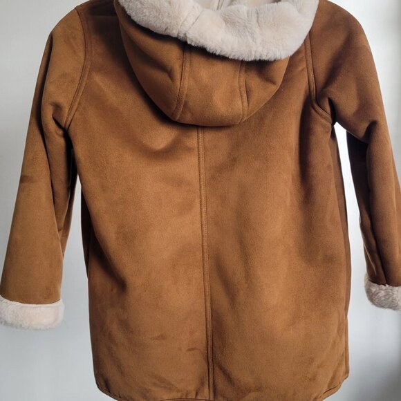 Mango MNG Fur and suede-effect coat (Girls: Size 9) - Picture 4 of 11